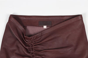 STOULS MAUVE LEATHER MINI SKIRT SMALL