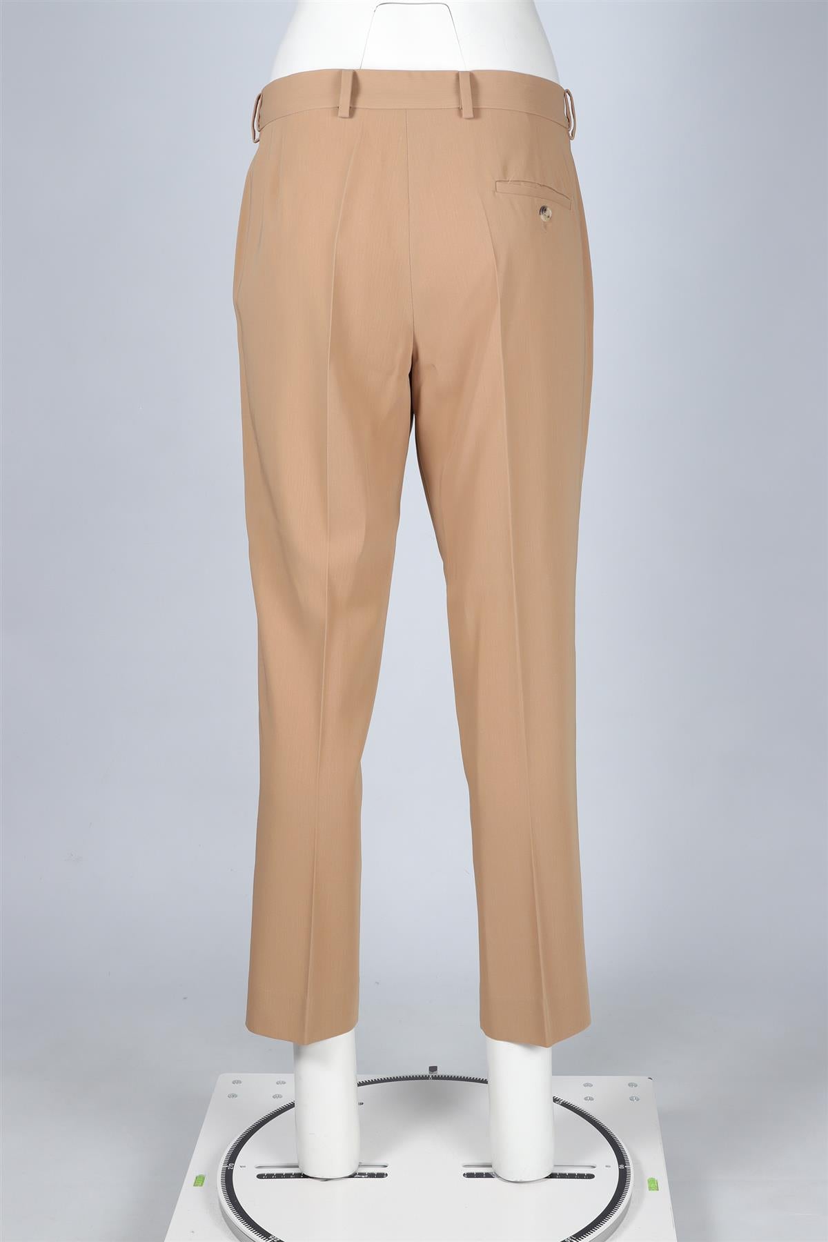 BOTTEGA VENETA BEIGE WOOL STRAIGHT LEG PANTS IT 42 UK 10