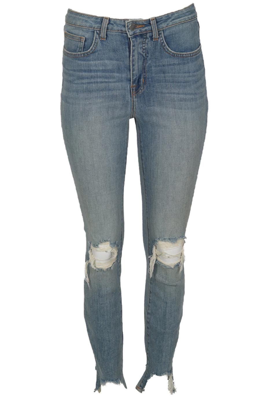L'AGENCE DISTRESSED HIGH RISE SKINNY JEANS W26 UK 8