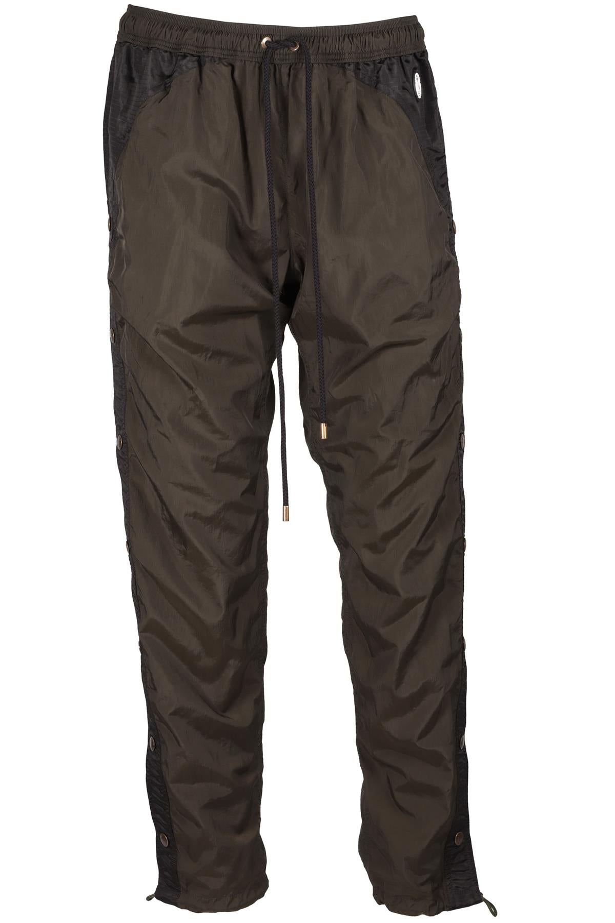 LOUIS VUITTON GREEN MONOGRAM NYLON TAPERED PANTS FR 38 UK 10