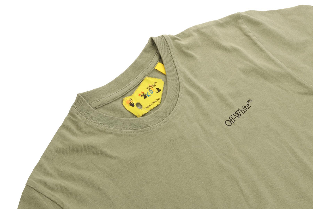 OFF-WHITE GREEN KIDS BOYS T-SHIRT 10 YEARS