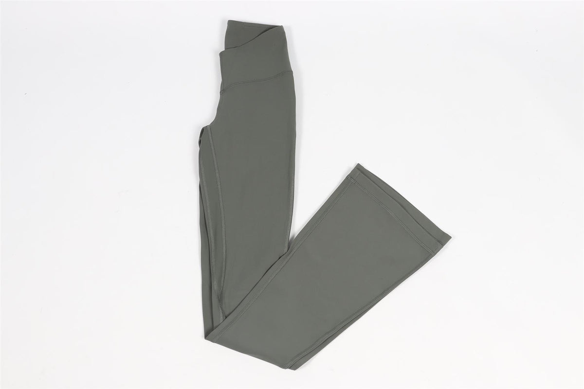 LULULEMON GREEN JERSEY FLARED PANTS US 2 UK 6
