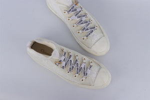 CHRISTIAN DIOR WHITE WALK'N'DIOR KNIT SNEAKERS EU 41 UK 8 US 11