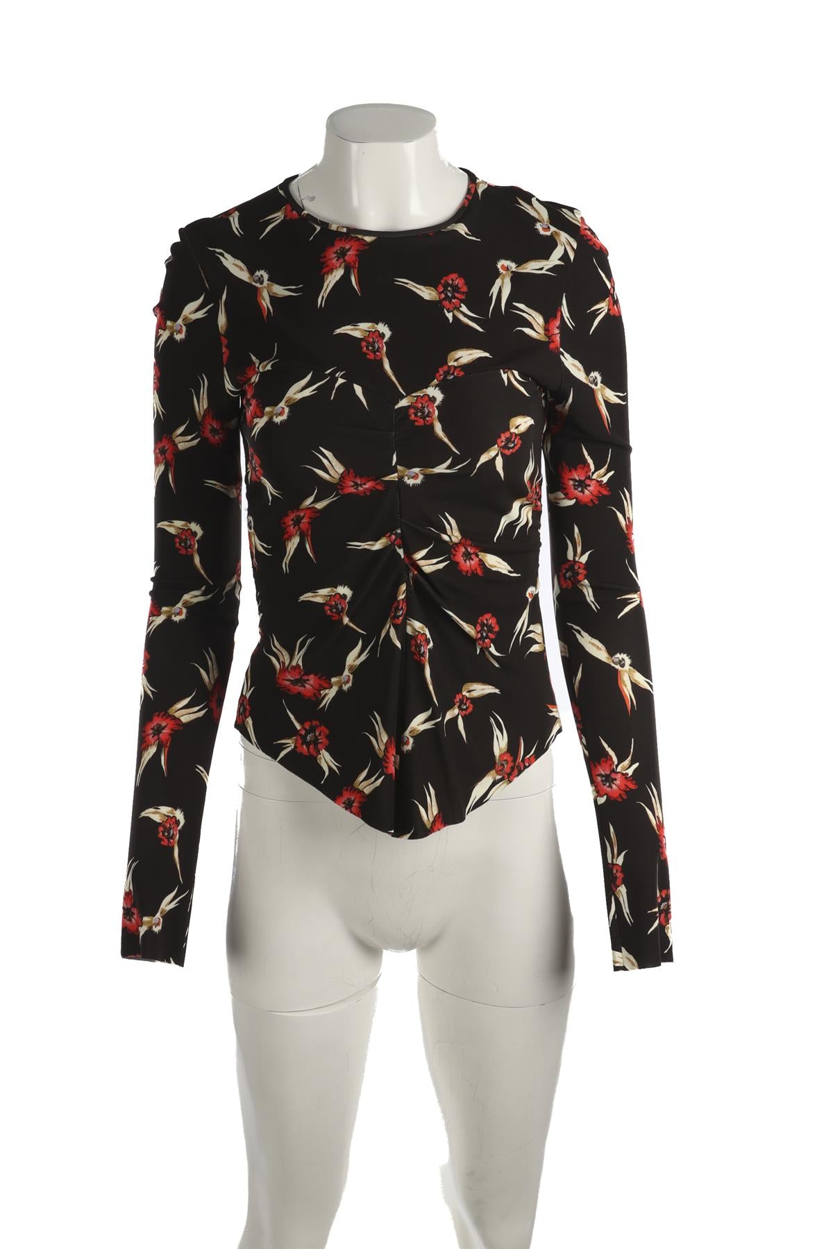 ISABEL MARANT BROWN CREPE TOP FR 38 UK 10