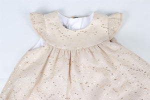 CHRISTIAN DIOR GOLD BABY GIRLS COTTON DRESS 6 MONTHS