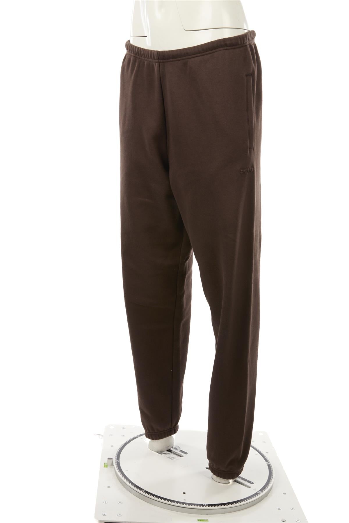 SKIMS BROWN COTTON TRACK PANTS MEDIUM