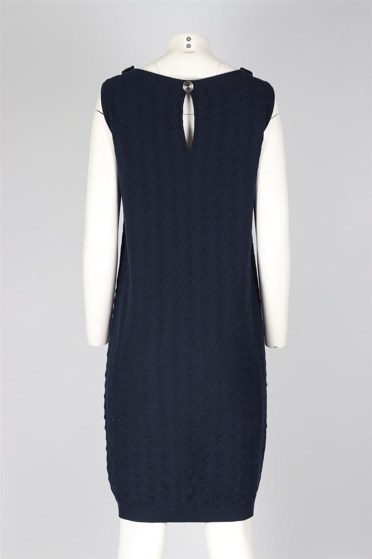 CHANEL BLUE 2014 COTTON DRESS FR 42 UK 14