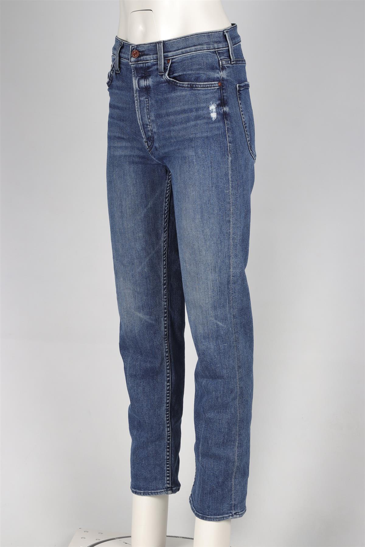 MOTHER BLUE HIGH RISE STRAIGHT LEG JEANS W30 UK 12