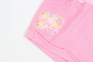 LOVESHACKFANCY PINK COTTON SHORTS SMALL