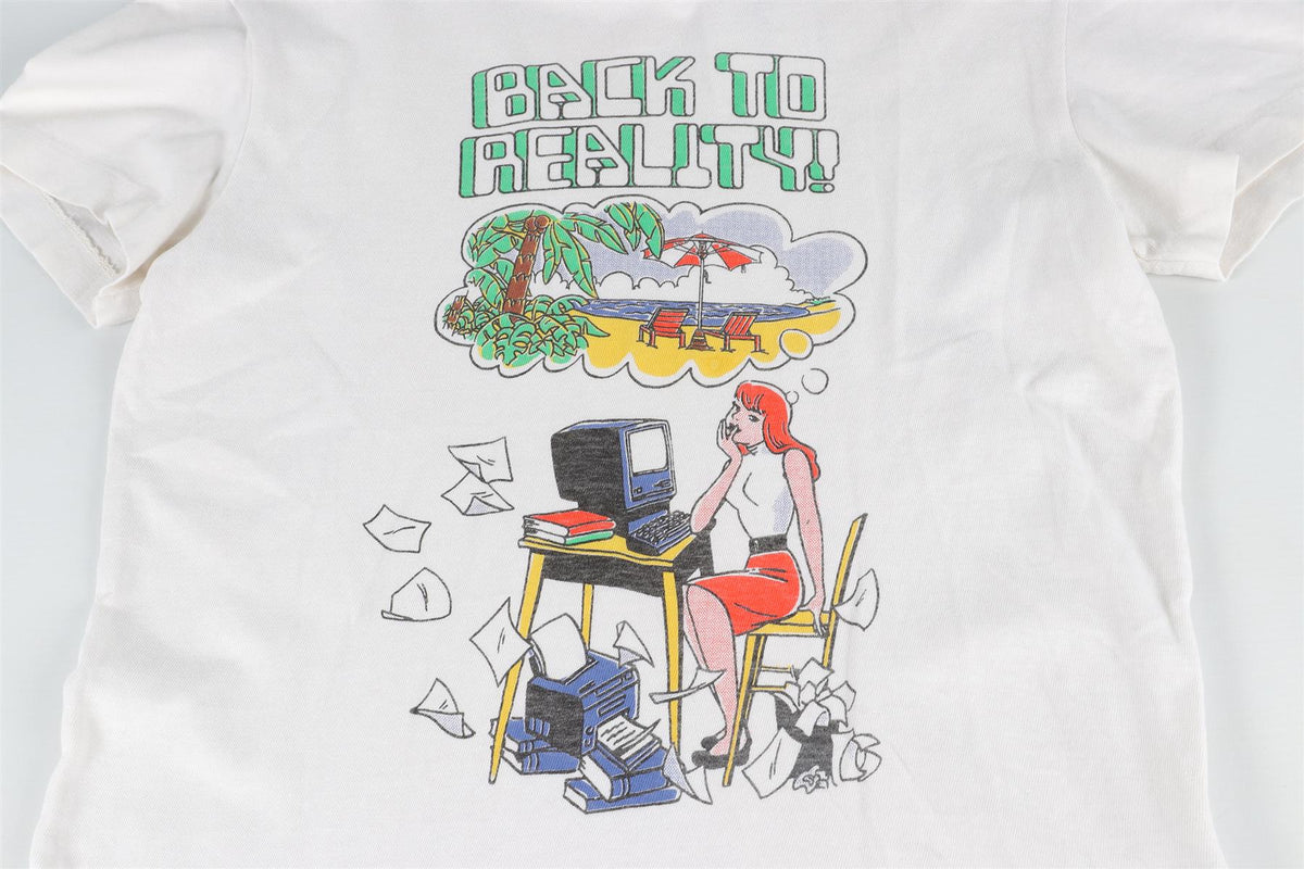 RE/DONE WHITE COTTON T-SHIRT XSMALL