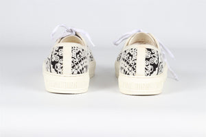 CHRISTIAN DIOR WHITE WALK'N'DIOR CANVAS SNEAKERS EU 40 UK 7 US 10