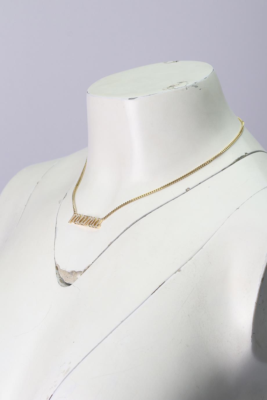 RENVI MAMA 14K YELLOW GOLD AND DIAMOND CHAIN NECKLACE