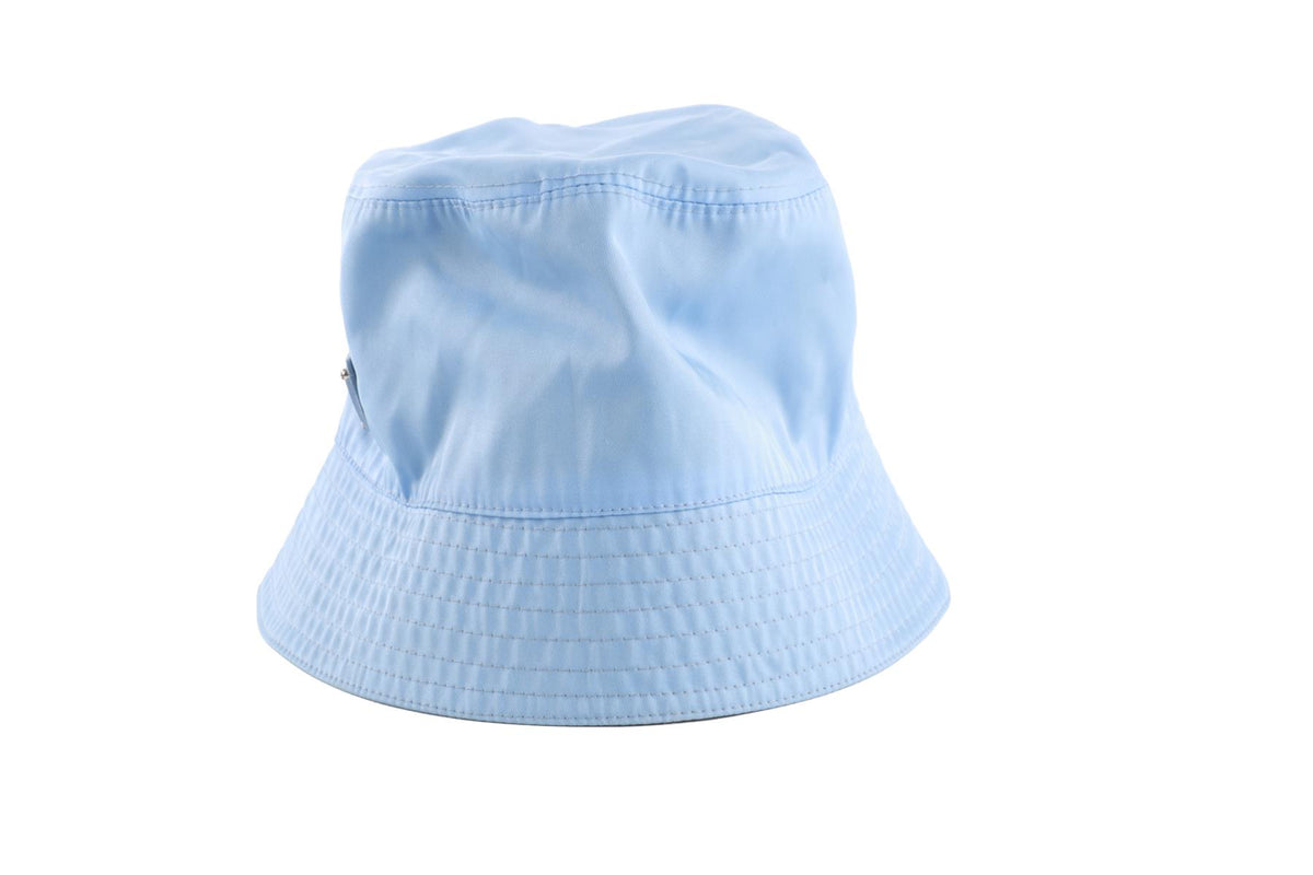 PRADA BLUE RE-NYLON BUCKET HAT MEDIUM