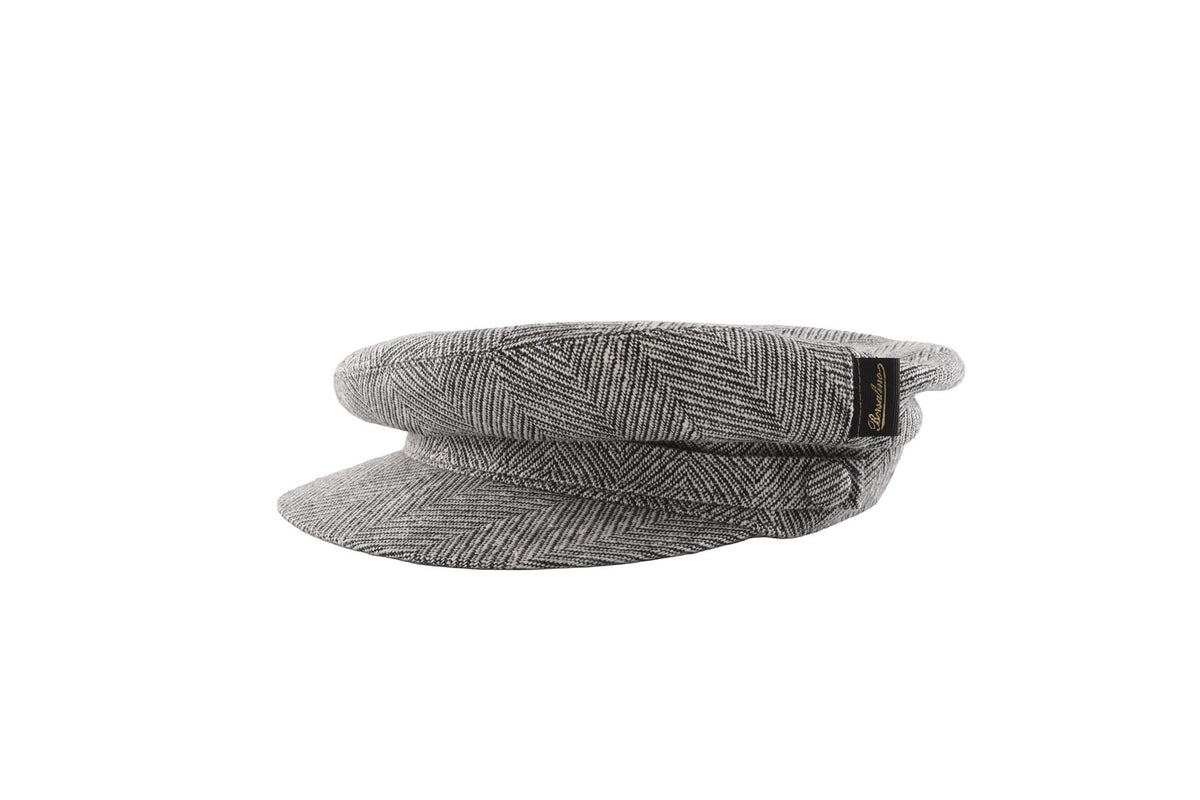 BORSALINO BLACK COTTON FLAT CAP 56 CM