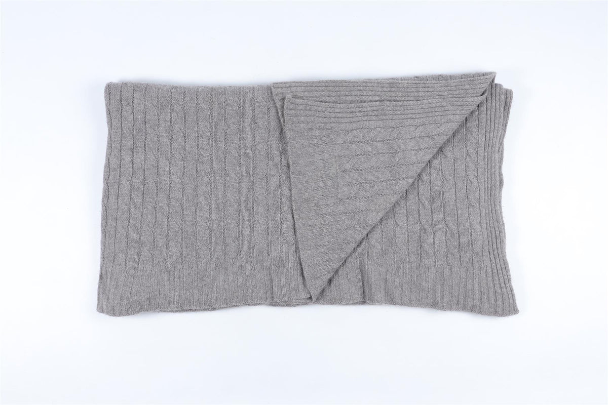 RALPH LAUREN GREY CASHMERE THROW