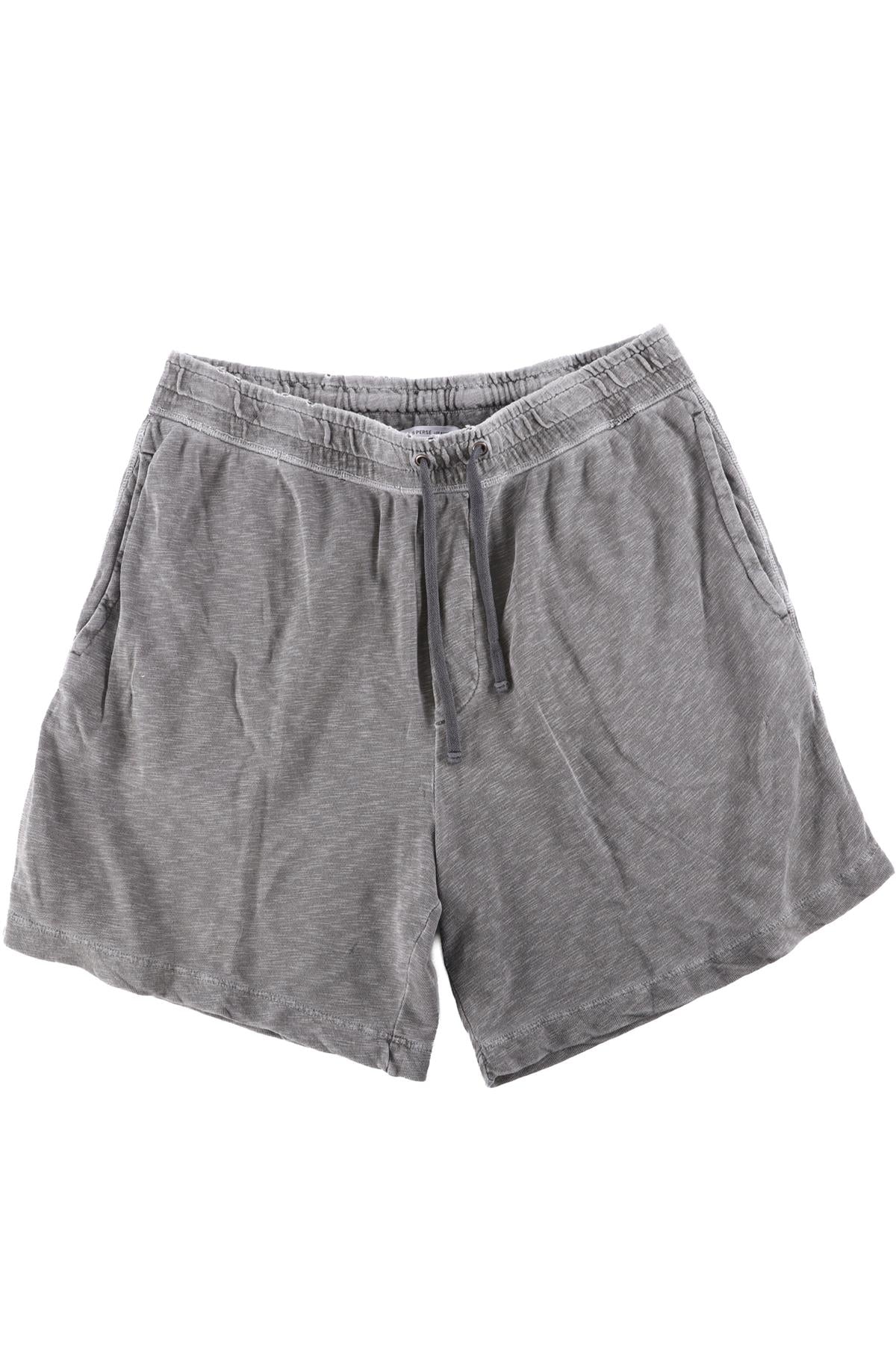 JAMES PERSE GREY MEN'S COTTON SHORTS LARGE