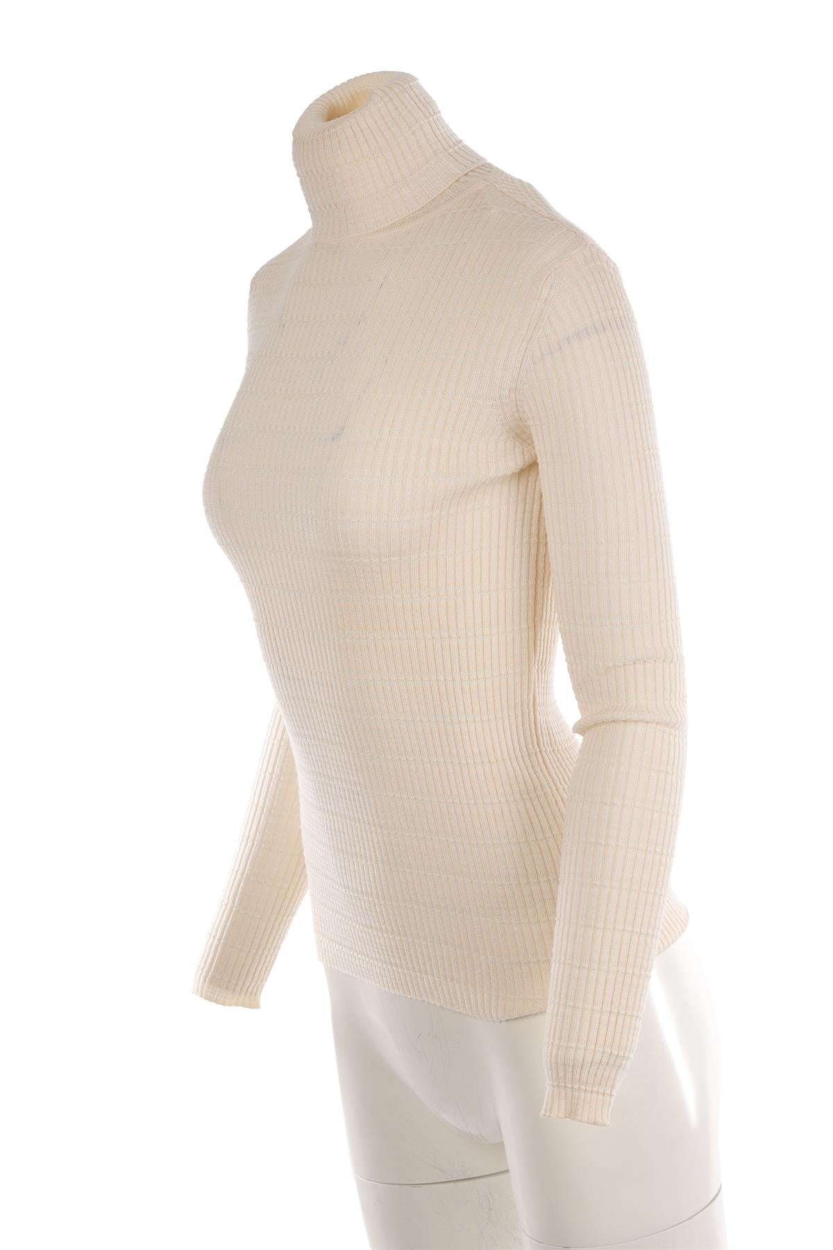 M MISSONI CREAM KNIT SWEATER XSMALL