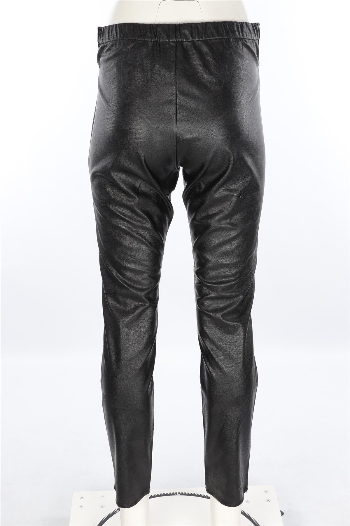 ISABEL MARANT ÉTOILE BLACK FAUX LEATHER SKINNY PANTS FR 42 UK 14