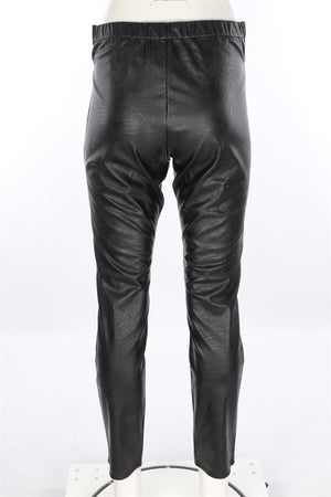 ISABEL MARANT ÉTOILE BLACK FAUX LEATHER SKINNY PANTS FR 42 UK 14