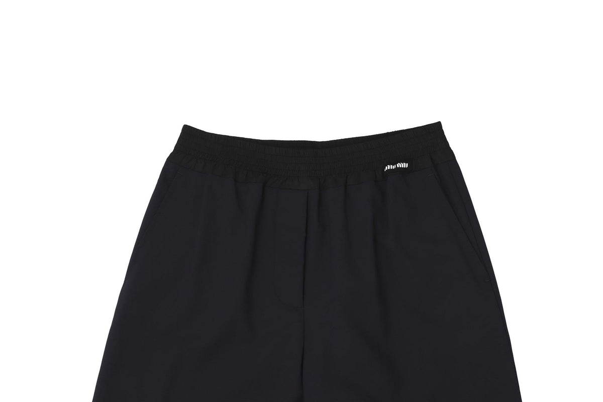 MIU MIU NAVY WOOL STRAIGHT LEG PANTS IT 36 UK 4