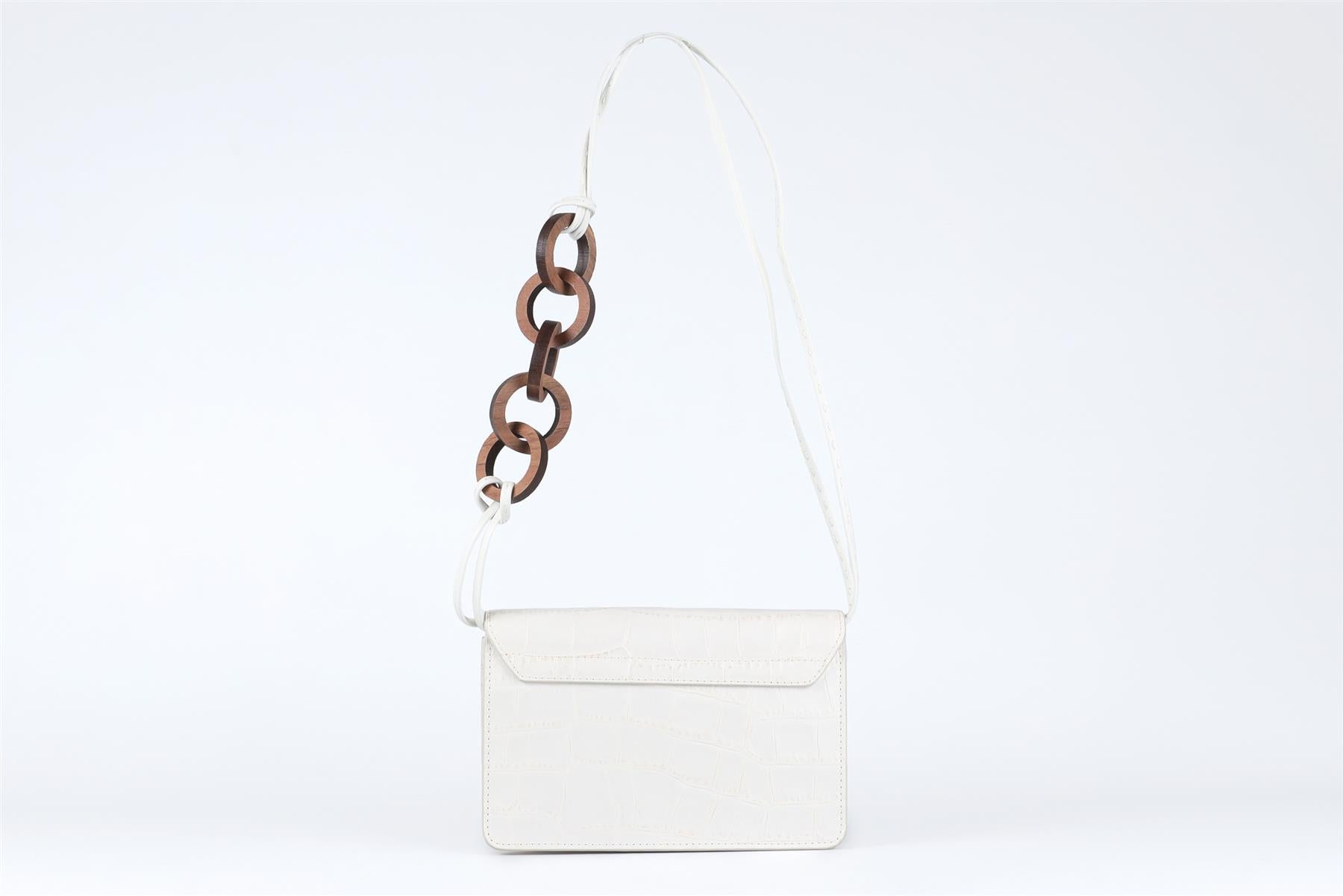 JACQUEMUS WHITE LE SAC RIVIERA LEATHER SHOULDER BAG