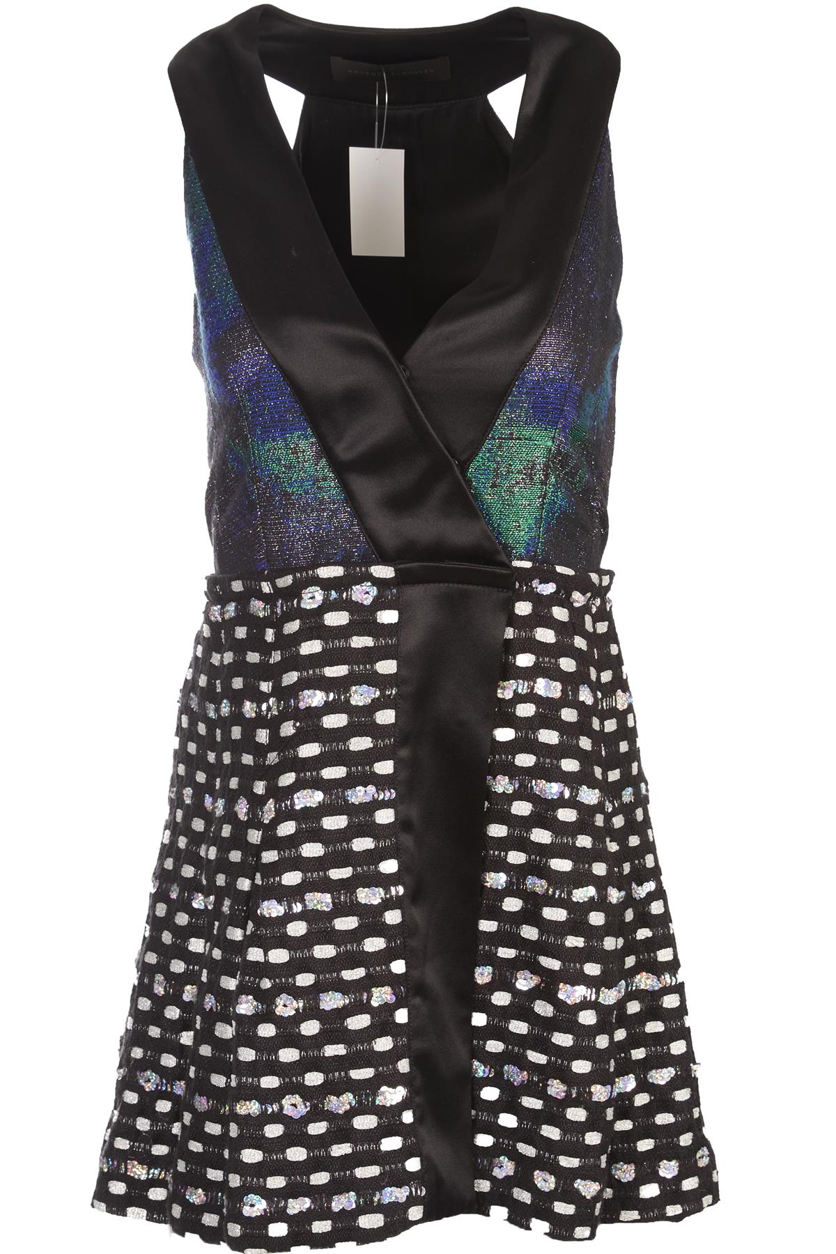 PROENZA SCHOULER BLACK COTTON MINI DRESS US 2 UK 6