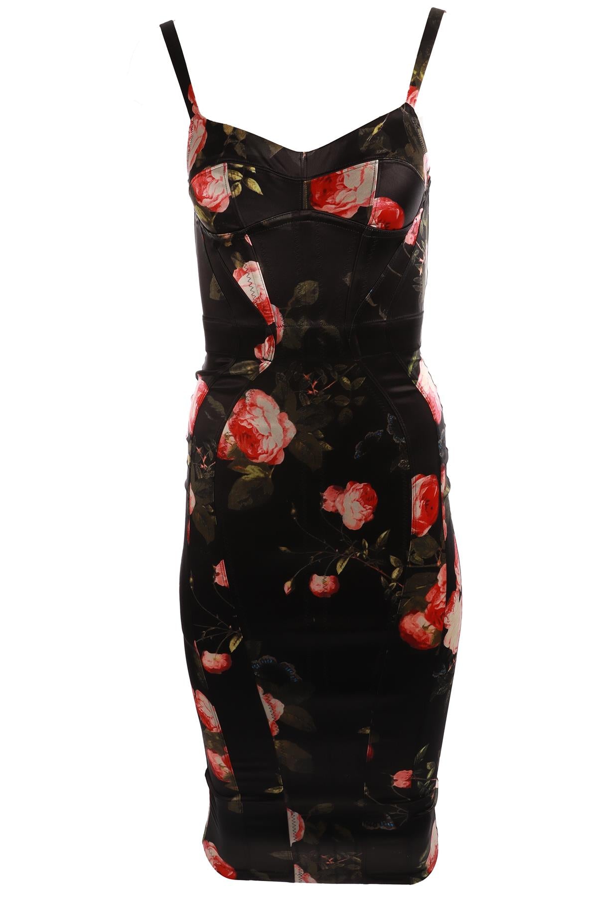 AGENT PROVOCATEUR MULTI SATIN MIDI DRESS UK 8