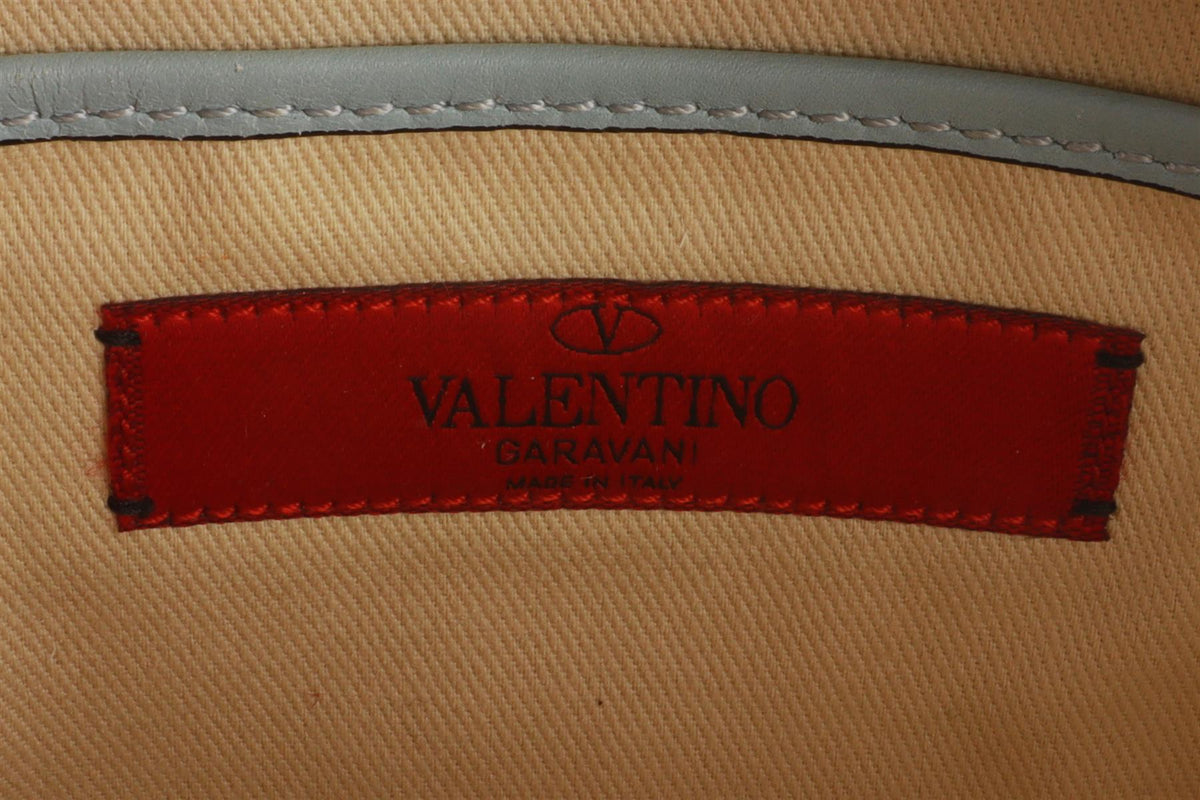 BLUE ROCKSTUD LEATHER SHOULDER BAG