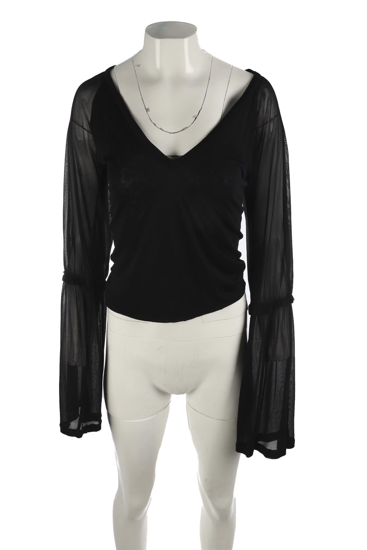 YVES SAINT LAURENT RIVE GAUCHE BLACK SILK TOP SMALL