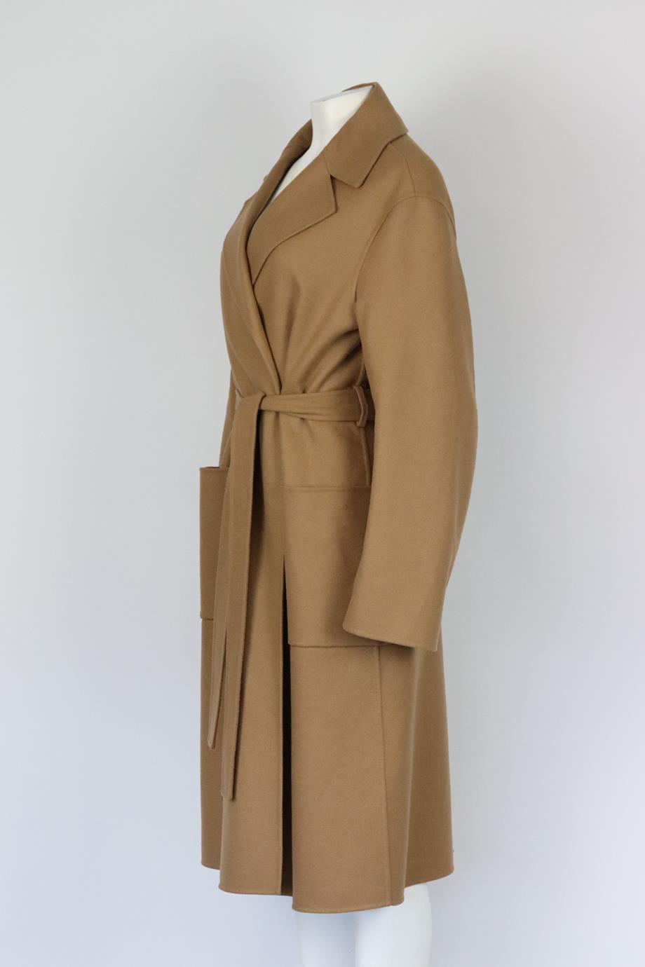 CHRISTIAN DIOR BELTED WOOL BLEND COAT FR 44 UK 16