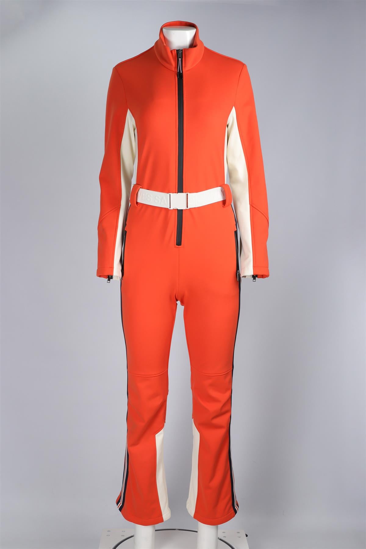 YVES SALOMON ORANGE SHELL SKI SUIT FR 38 UK 10