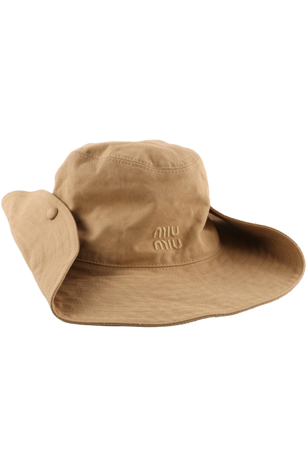MIU MIU BEIGE COTTON HAT SMALL