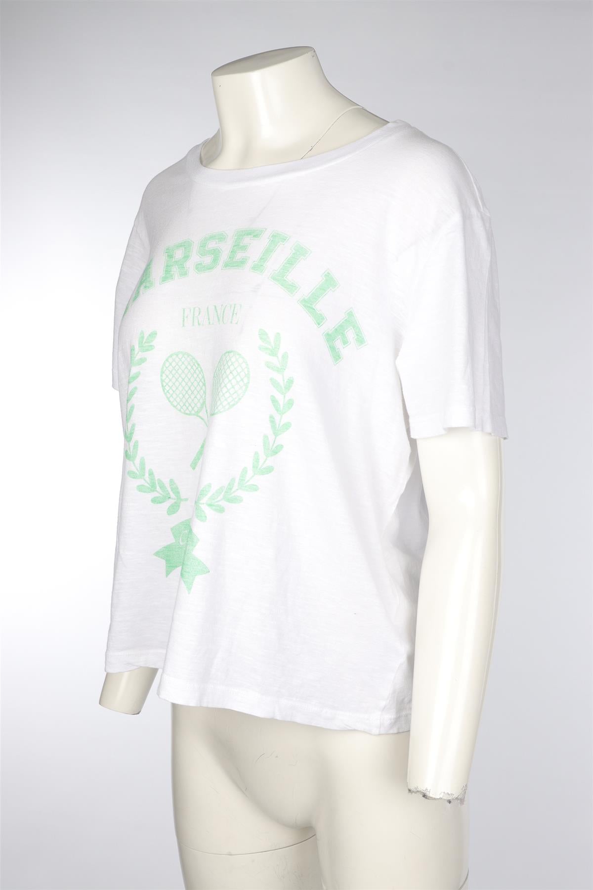 SUNDRY WHITE COTTON T-SHIRT MEDIUM
