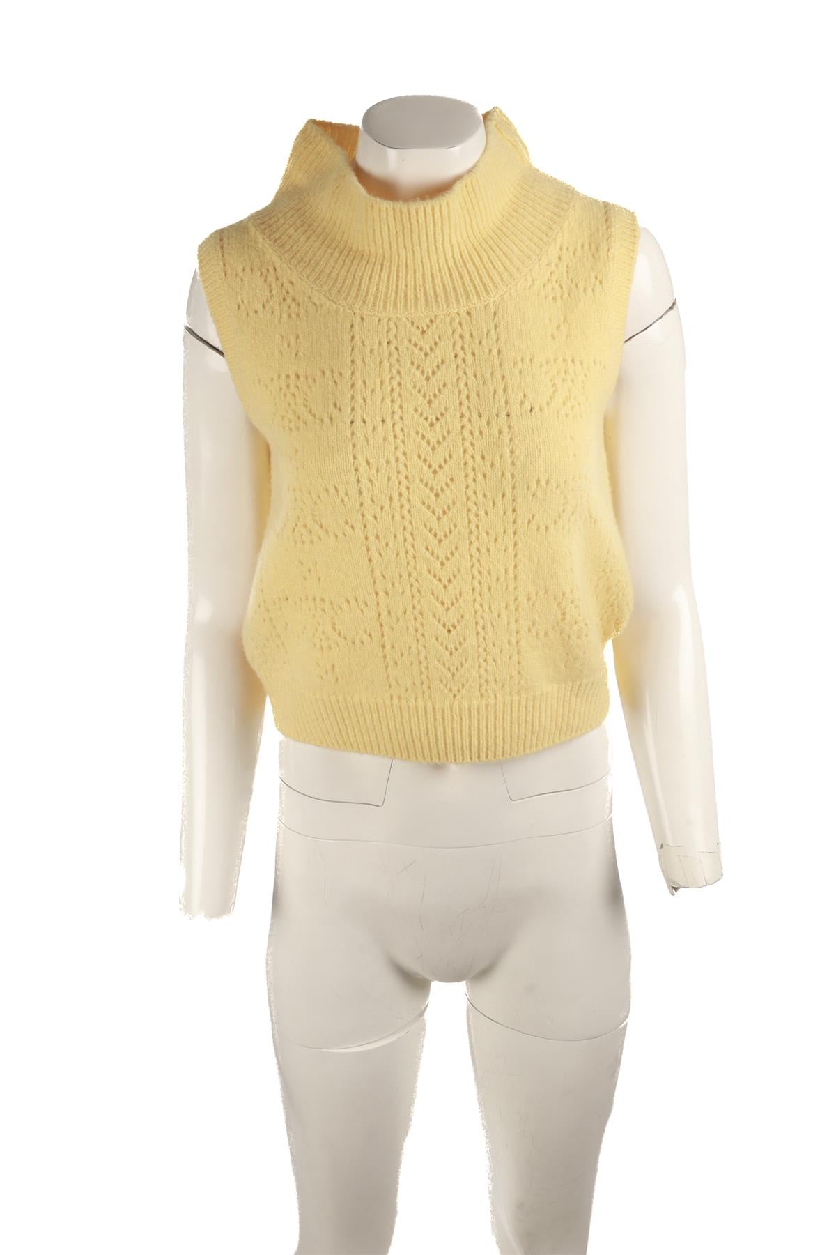 CÉLINE YELLOW TRIOMPHE CASHMERE VEST