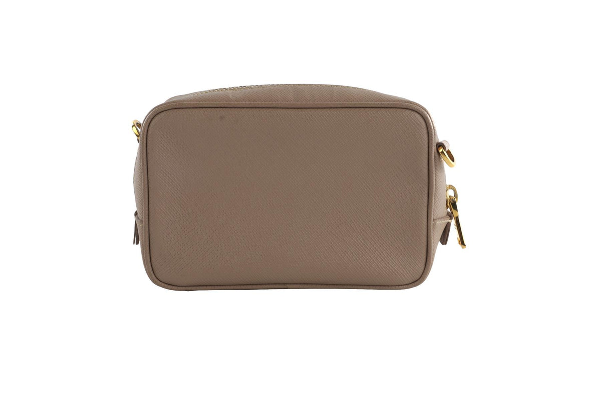 PRADA NUDE LUX CAMERA MINI SAFFIANO LEATHER CROSSBODY BAG