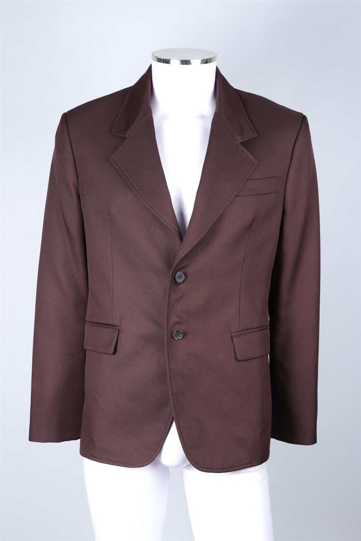 SECOND/LAYER BROWN MEN'S WOOL BLAZER IT 46 UK/US CHEST 36