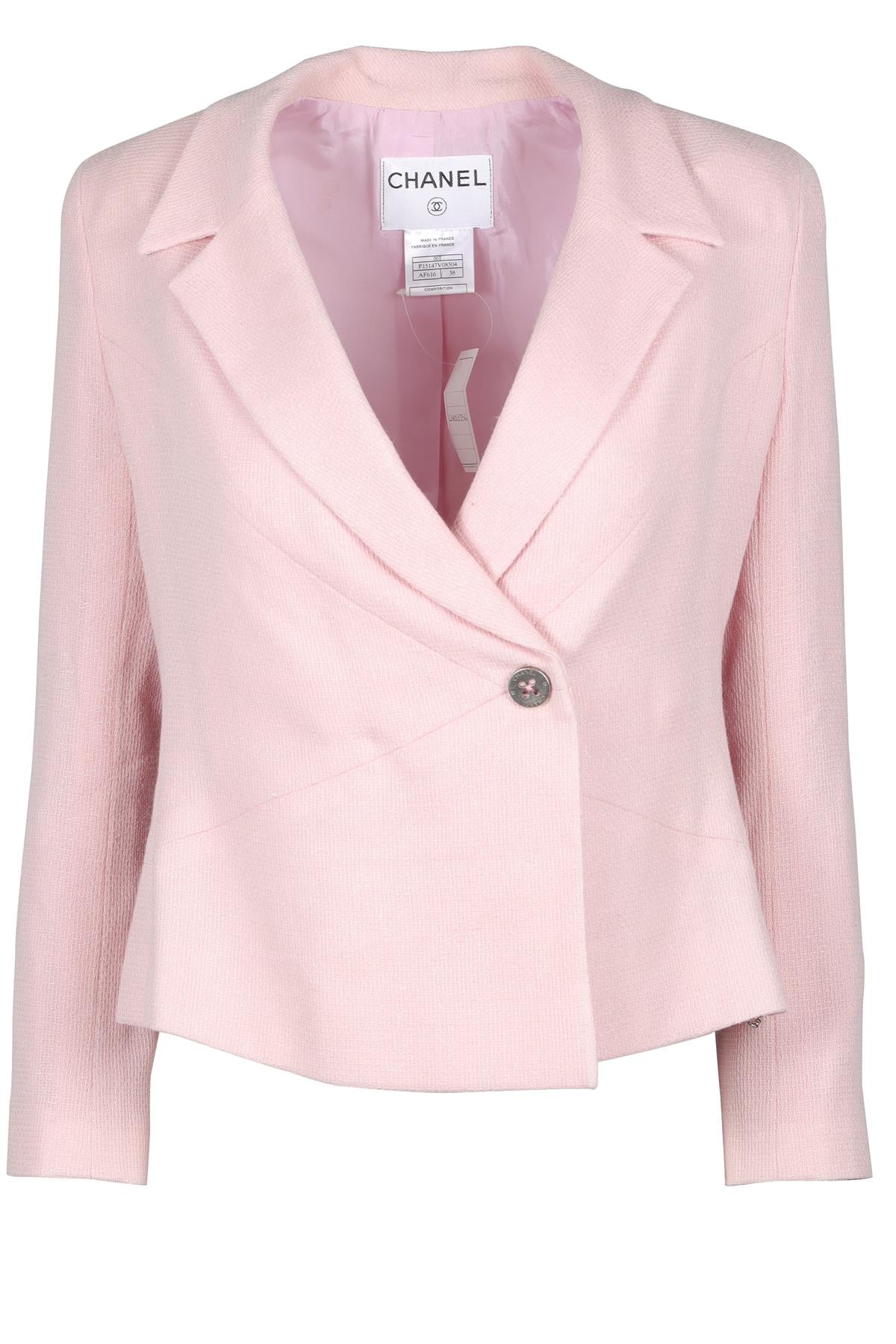 CHANEL PINK 2000 WOOL BLAZER FR 38 UK 10