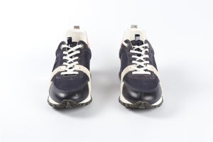 LOUIS VUITTON NAVY RUN AWAY SUEDE SNEAKERS EU 38 UK 5 US 8