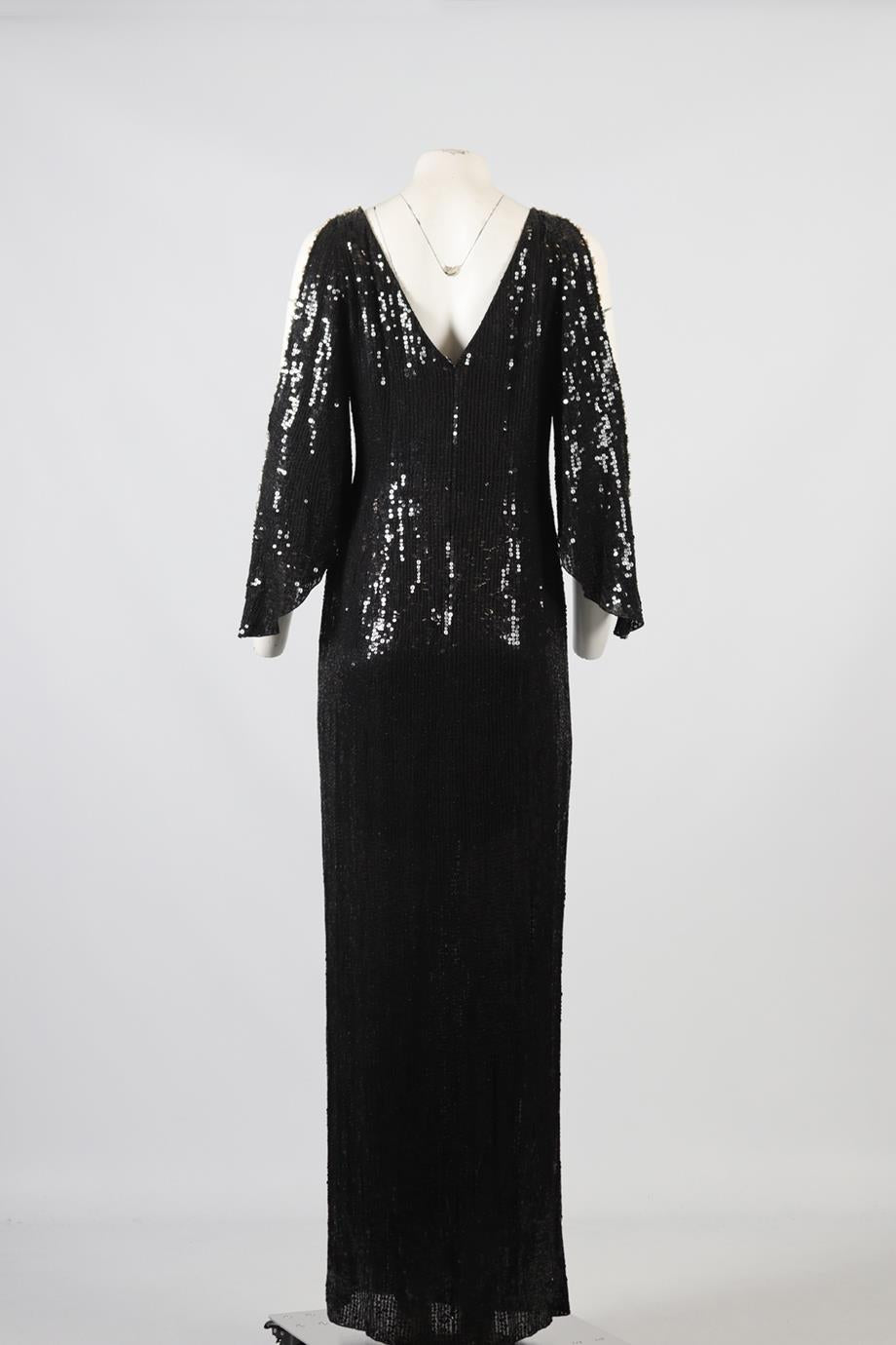 JENNY PACKHAM SEQUIN AND TULLE MAXI DRESS UK 14