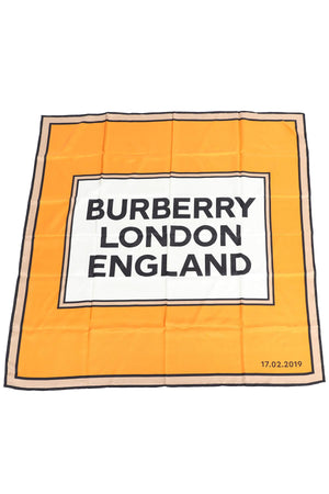 BURBERRY MULTICOLOURED PRINTED SILK SCARF