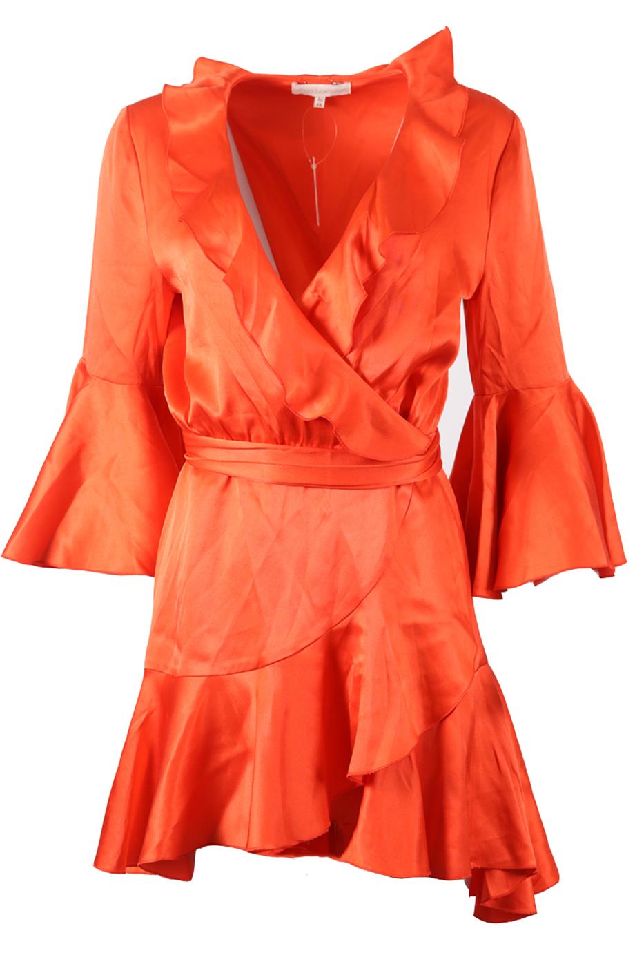 MARIA LUCIA HOHAN SILK WRAP MINI DRESS FR 40 UK 12