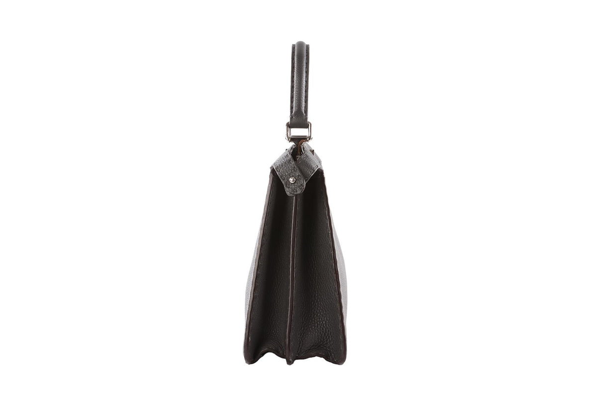 FENDI GREY PEEKABOO ISEEU MEDIUM LEATHER TOTE BAG
