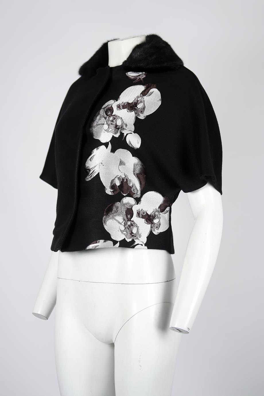 FENDI MINK AND COTTON BLEND JACKET IT 38 UK 6