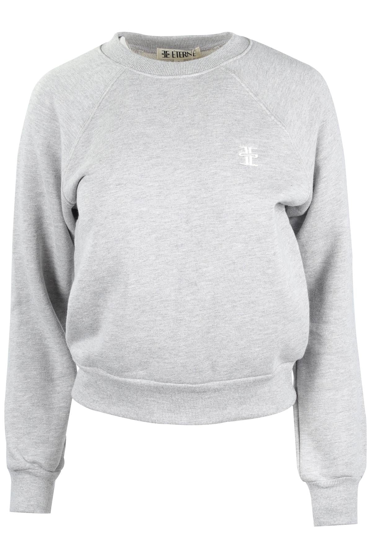 ETERNE GREY COTTON SWEATSHIRT SMALL