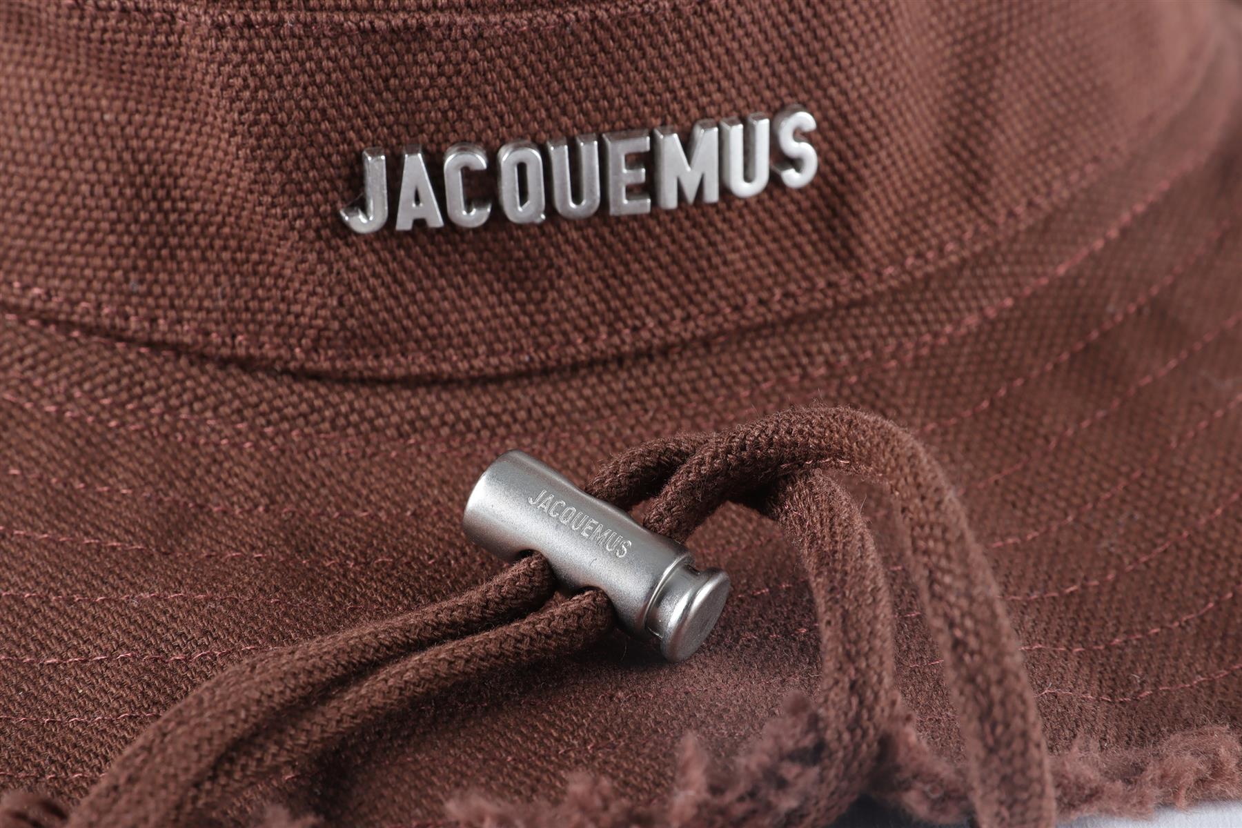 JACQUEMUS BROWN COTTON BUCKET HAT