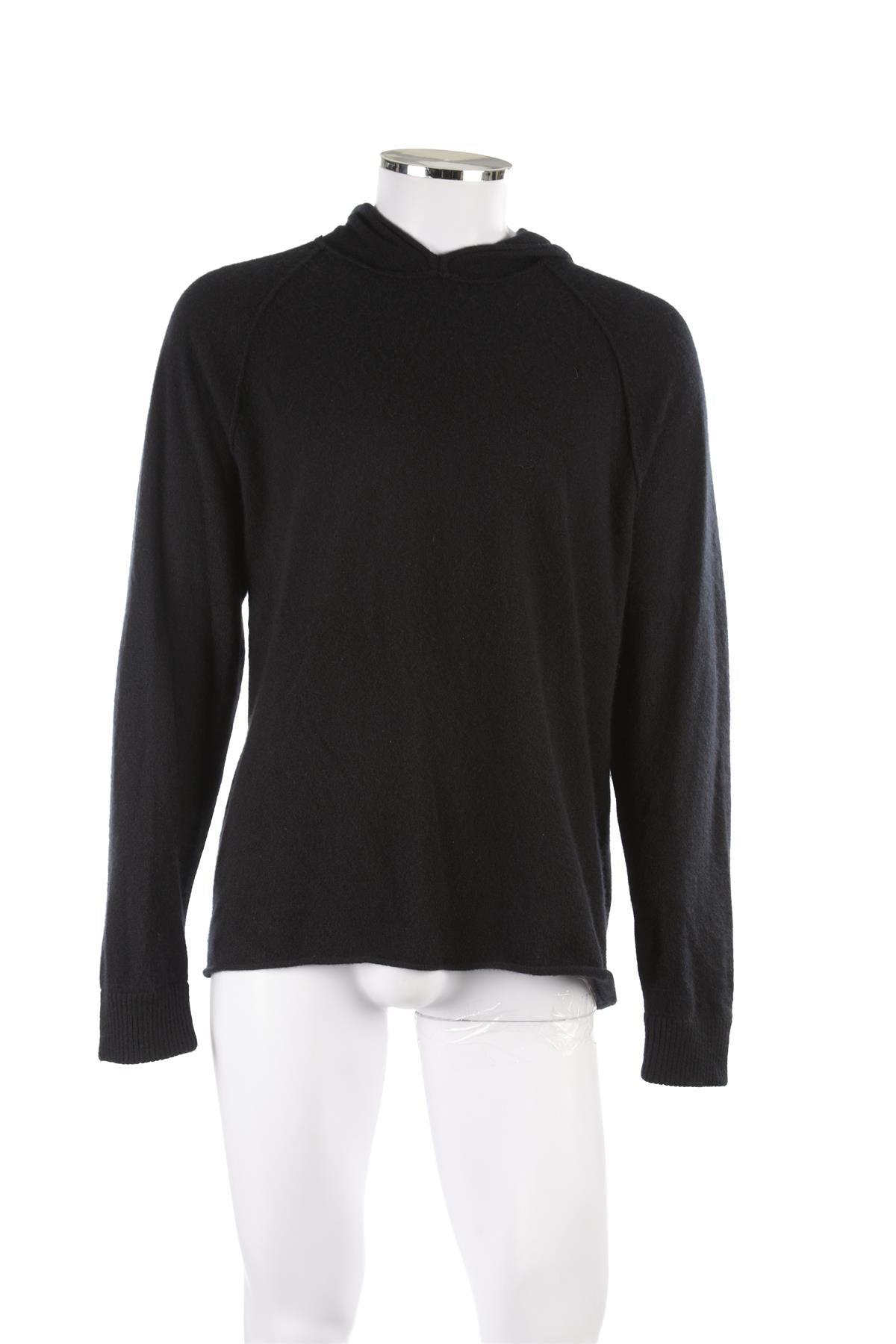 JAMES PERSE BLACK MEN'S CASHMERE HOODIE LARGE