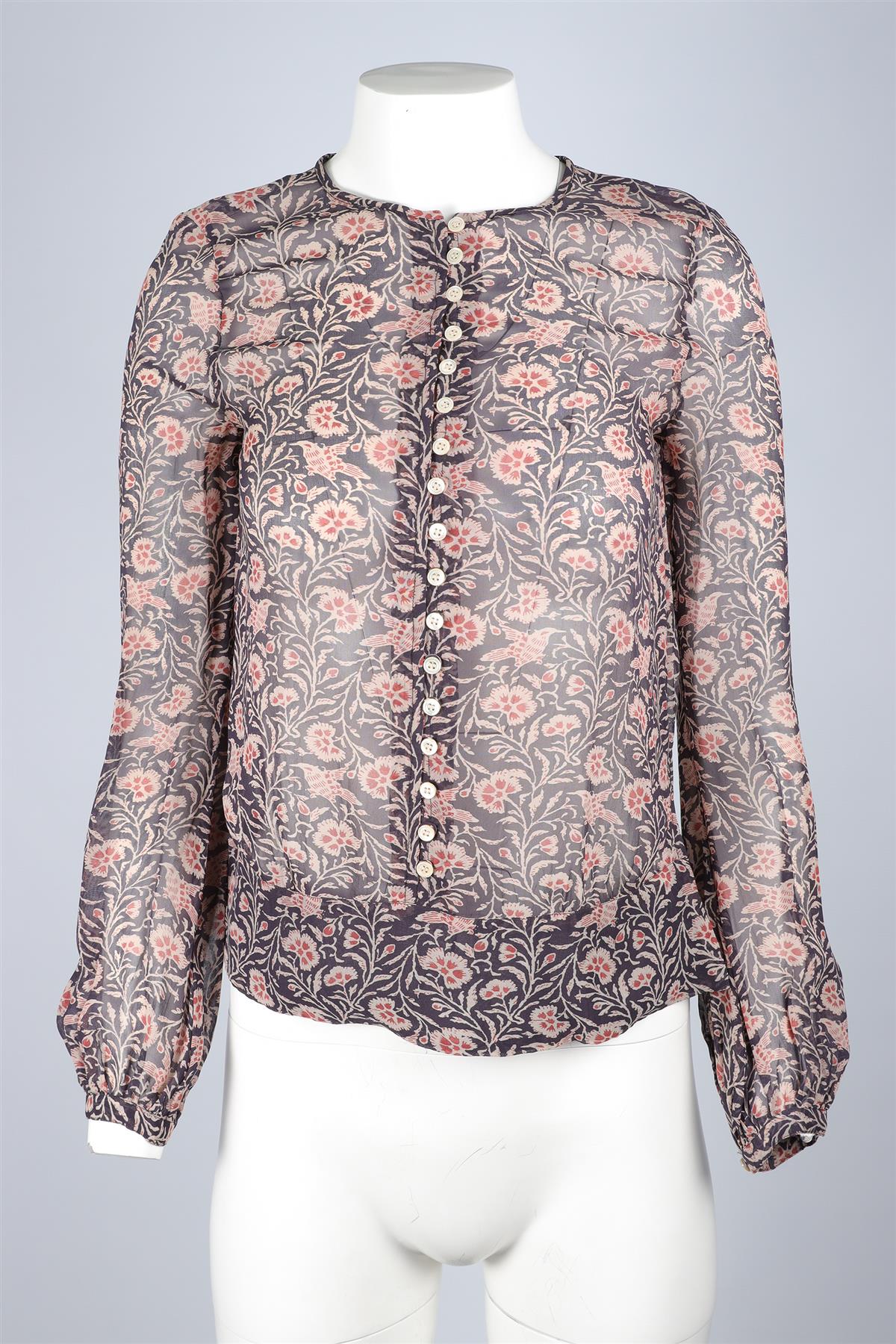 ISABEL MARANT ÉTOILE PURPLE CHIFFON TOP FR 34 UK 6