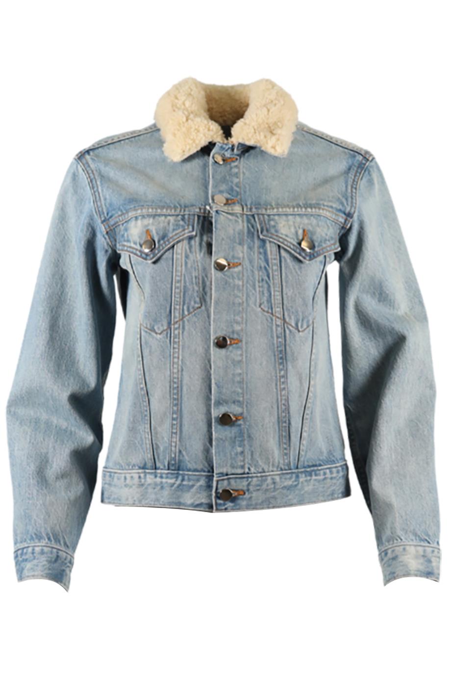 SABLYN SHEARLING AND DENIM JACKET SMALL