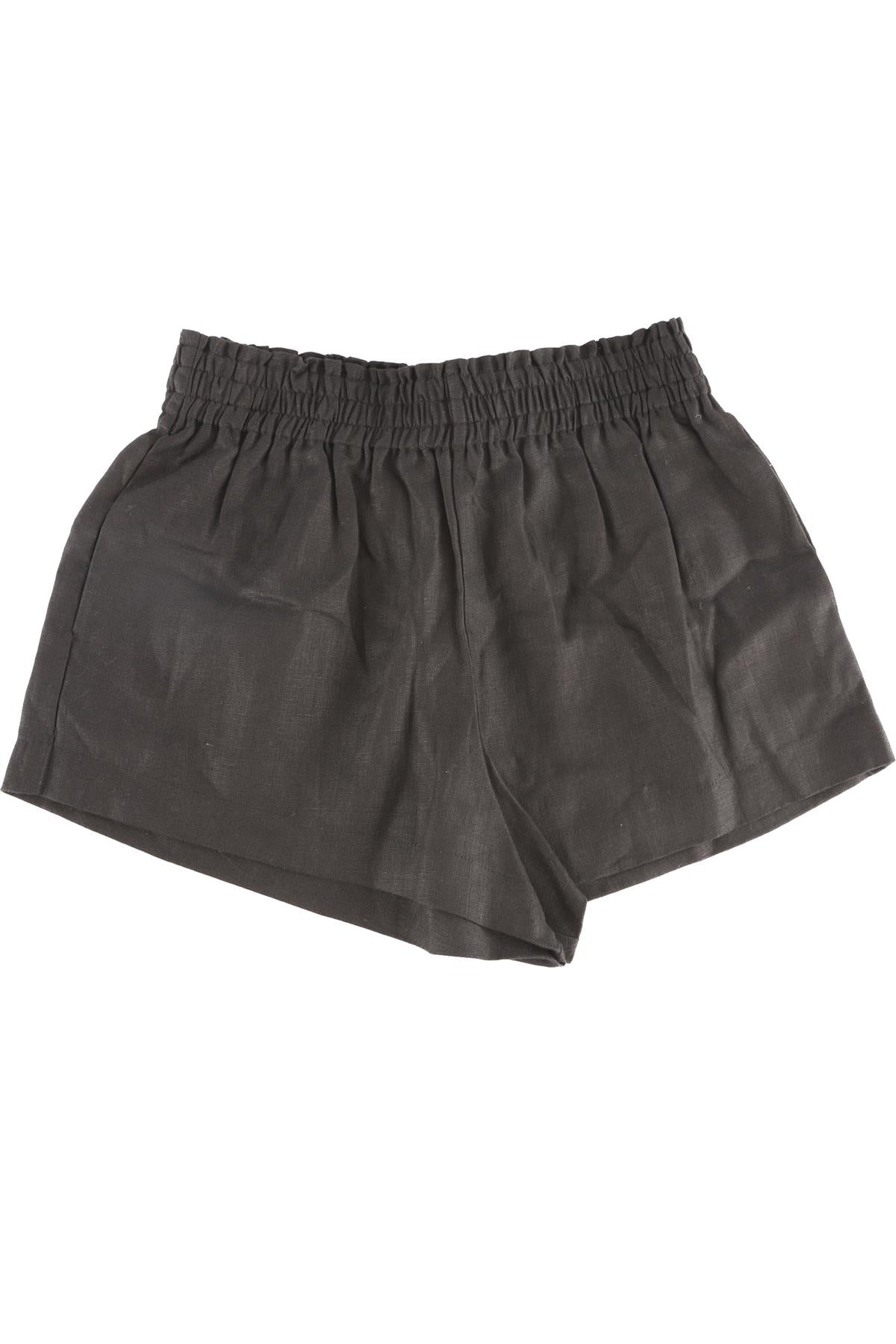 REFORMATION BLACK LINEN SHORTS XSMALL