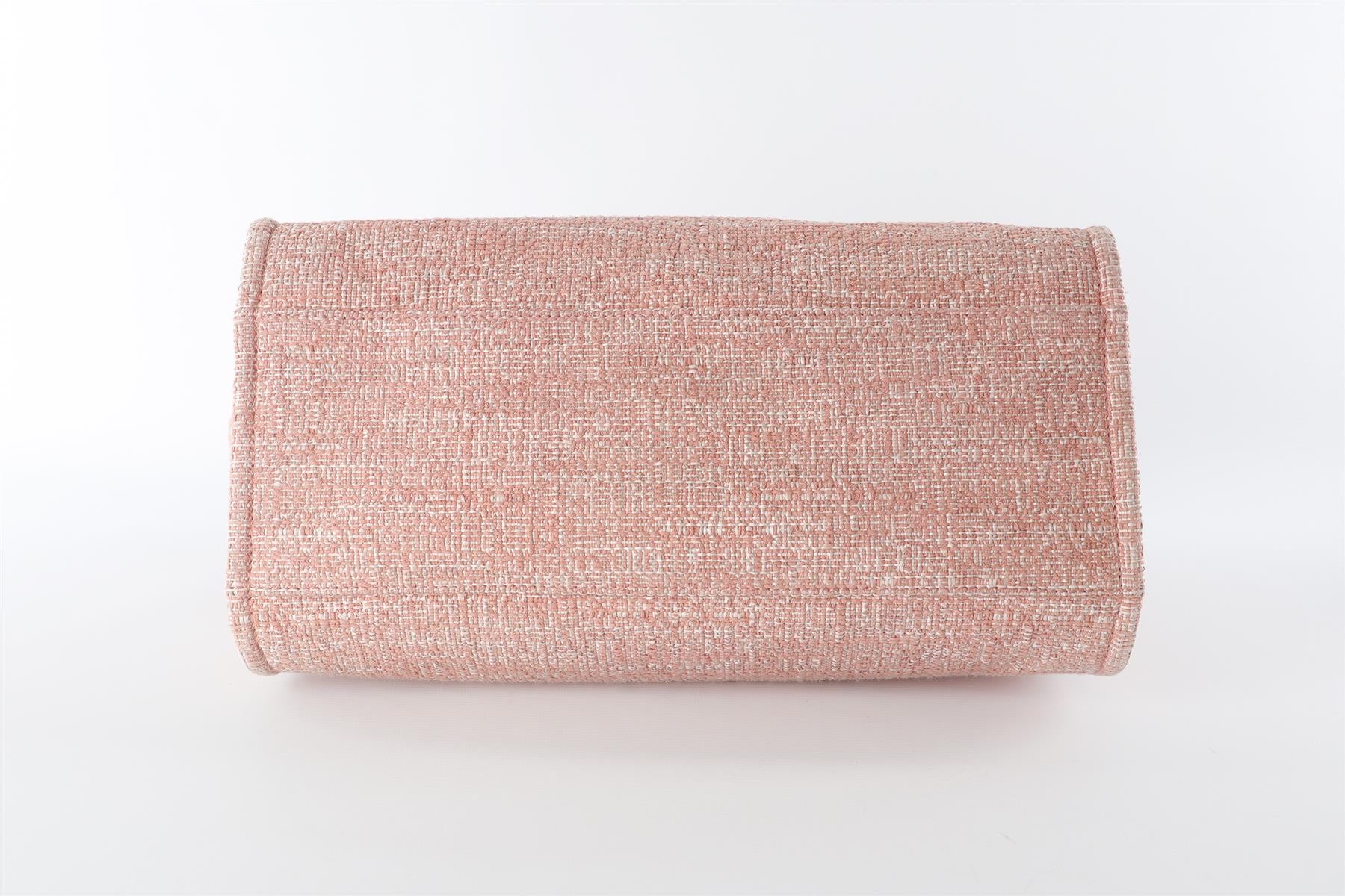 CHANEL PINK 2017-2018 DEAUVILLE MEDIUM FABRIC TOTE BAG